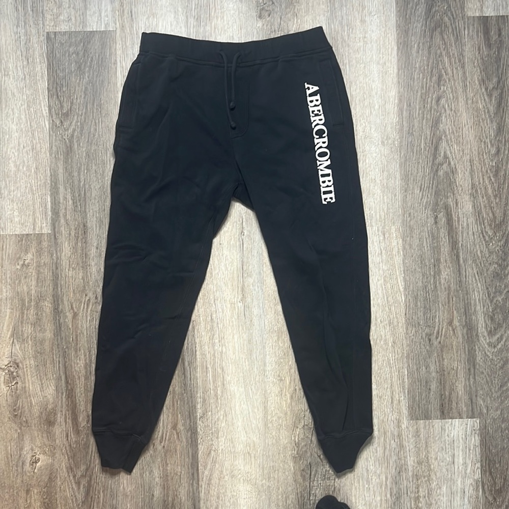 Abercrombie and fitch, soft black fleece joggers. Size medium
